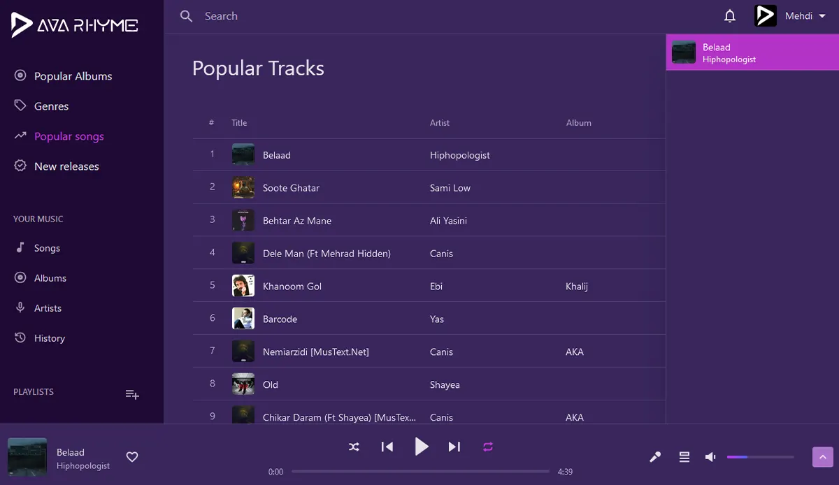 نمونه کار آوا رایم