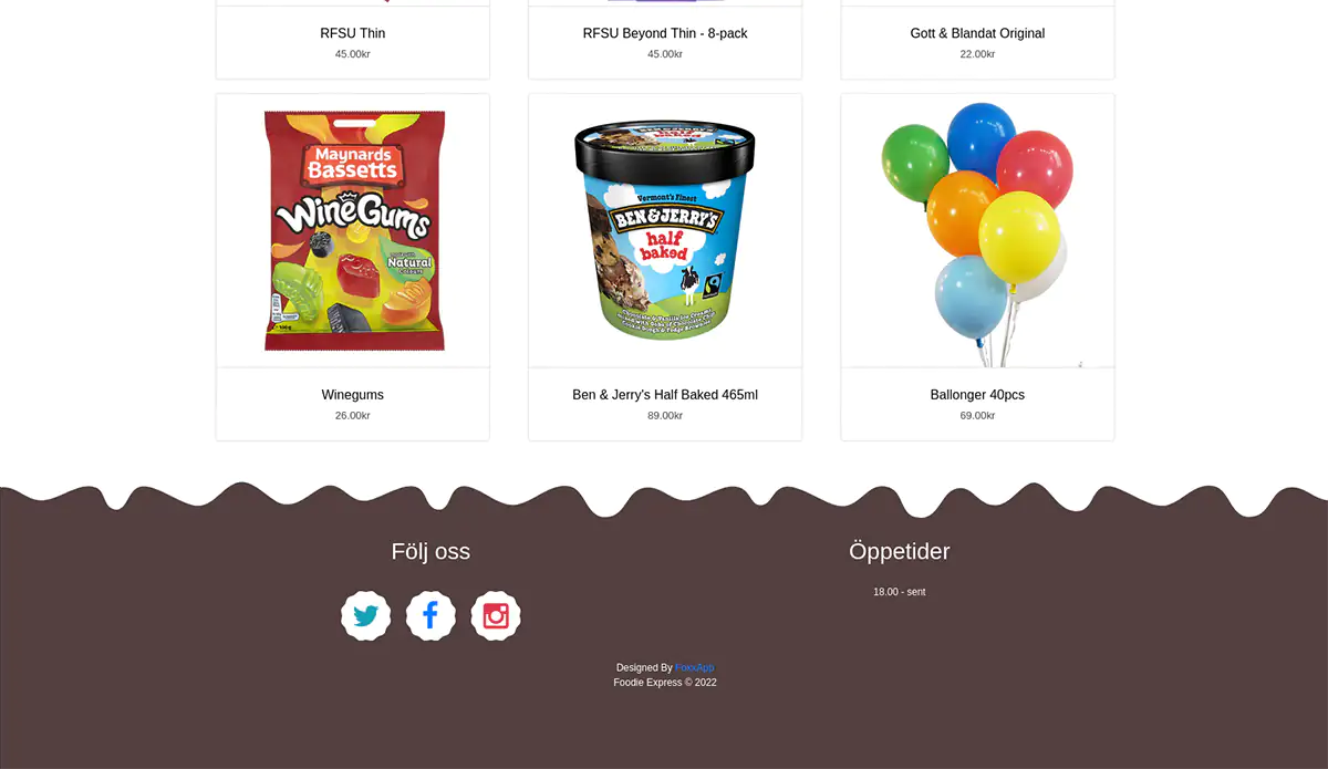 نمونه کار وب سایت فودی اکسپرس